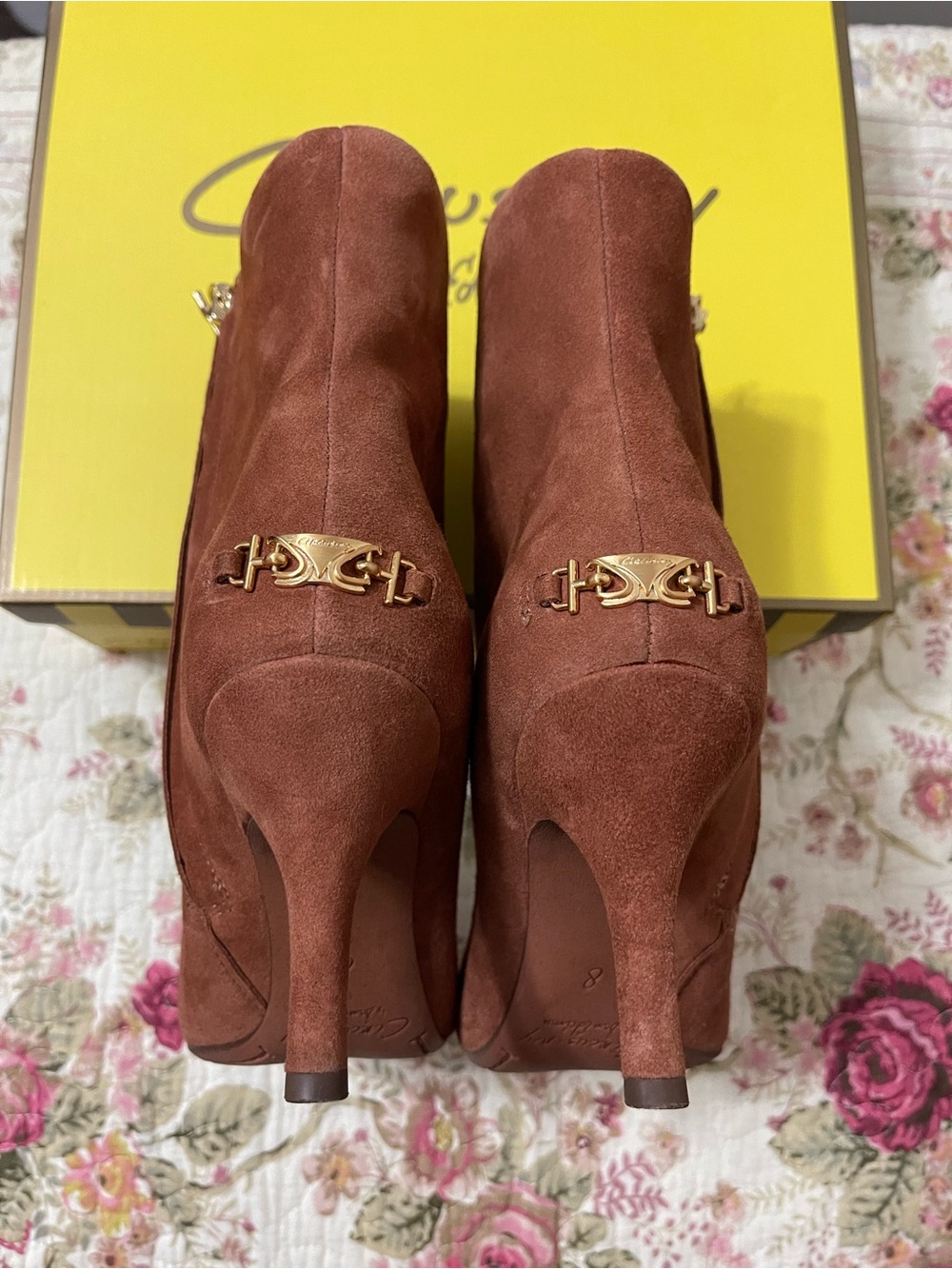Circus NY by Sam Edelman Women's Laura Suede Ankle Boots in Cognac WORN ONCE - Picture 5 of 8